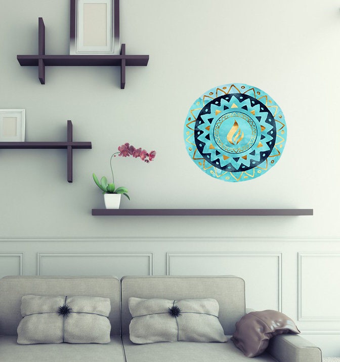 Boho Mandala Wall Decal, Boho Mandala Wall sticker, Boho Mandala wall decor