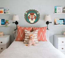 Load image into Gallery viewer, Boho Lion Wall Decal, Boho Lion Wall sticker, Boho Lion wall decor, Boho Lion Wall Art