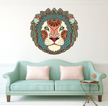 Load image into Gallery viewer, Boho Lion Wall Decal, Boho Lion Wall sticker, Boho Lion wall decor, Boho Lion Wall Art