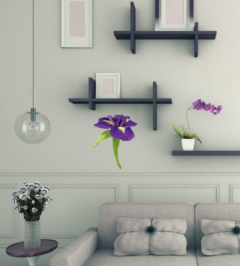 Purple Orchid Wall Decal, Purple Orchid Wall sticker, Purple Orchid wall decor