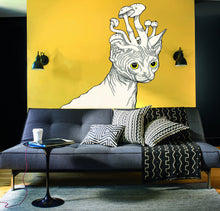 Load image into Gallery viewer, Psychedelic Sphinx cat Wall Decal, Psychedelic Sphinx cat Wall sticker, Psychedelic Sphinx cat wall decor, Sphinx cat Wall Art