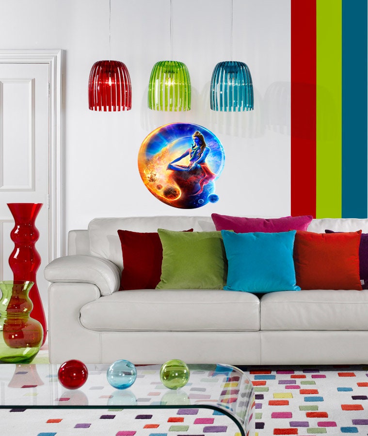 Lakshmi Goddess Wall Decal, Lakshmi Goddess Wall sticker, Lakshmi Goddess wall decor