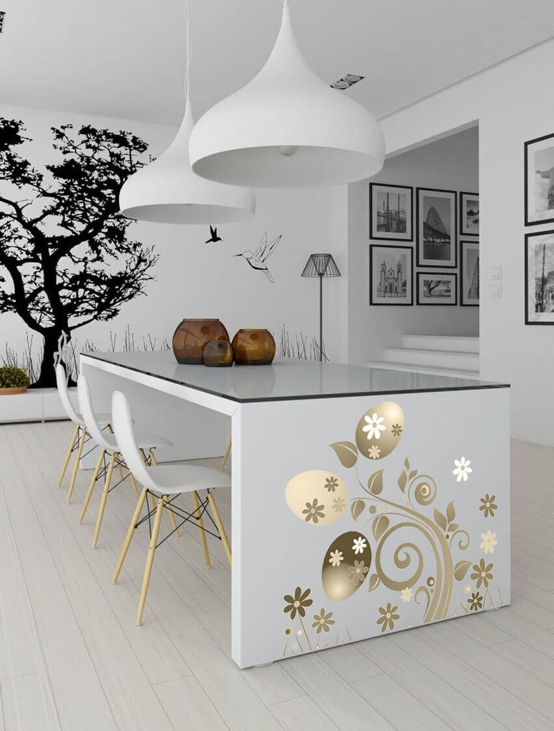 Boho Plant Flowers Wall Decal, Boho Plant Flowers Wall sticker, Boho Plant Flowers wall decor