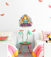 Load image into Gallery viewer, Girl Meditation Wall Decal, Girl Meditation Wall sticker, Girl Meditation wall decor, Girl Meditation Wall Art