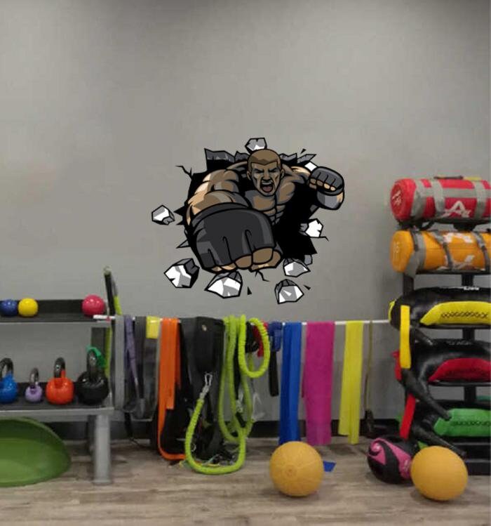 3D Boxing MMA Wall Decal, 3D Boxing MMA Wall sticker, 3D Boxing MMA wall decor