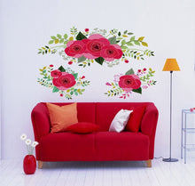 Load image into Gallery viewer, Flower Roses Wall Decal, Flower Roses Wall sticker, Flower Roses wall decor