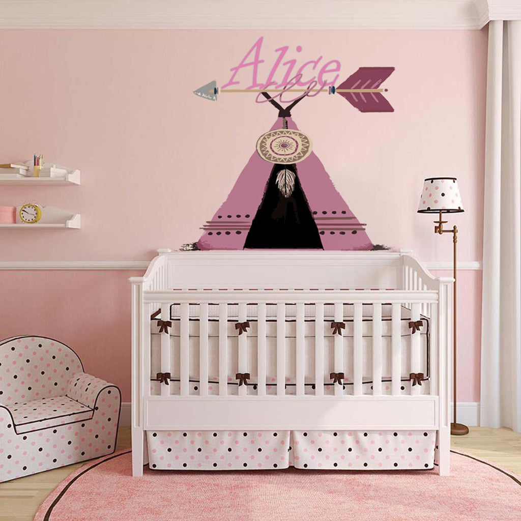 Arrow Wigwam Boho Wall Decal, Arrow Wigwam Boho Wall sticker, Arrow Wigwam Boho wall decor