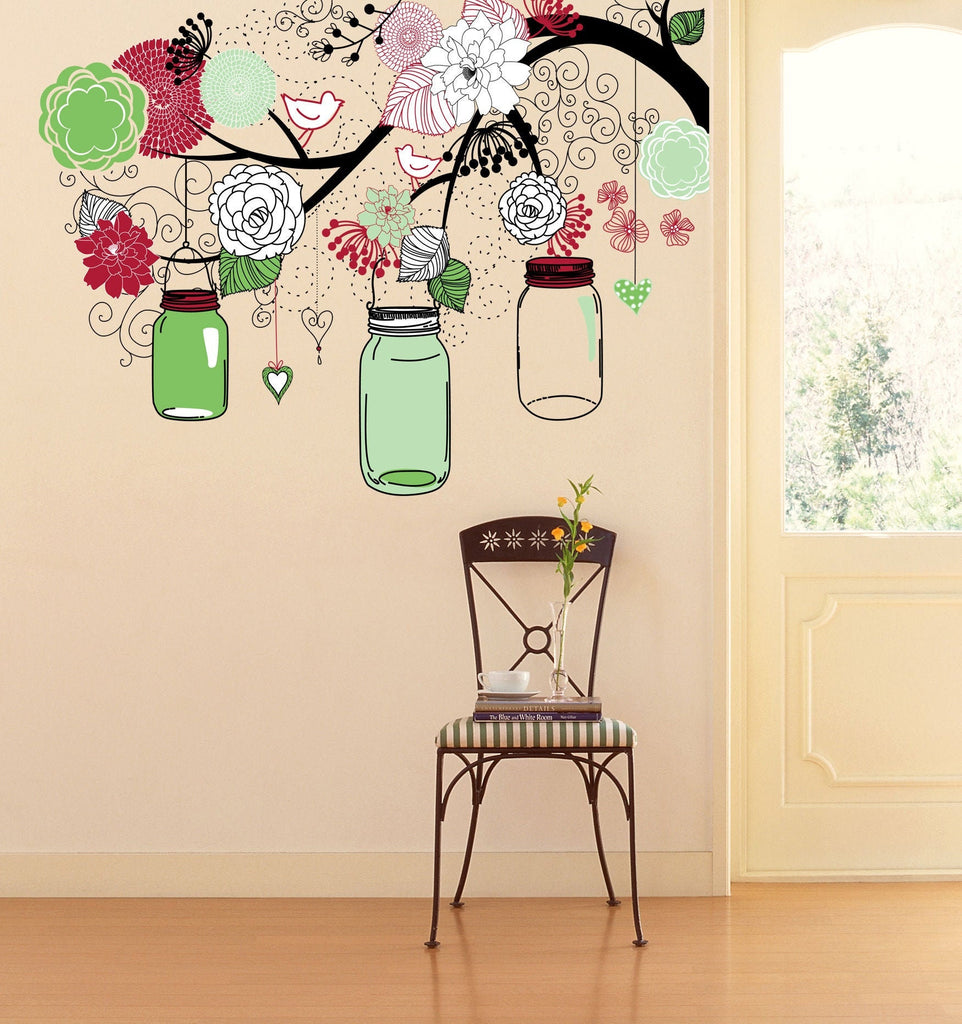 Boho Tree Wall Decal, Boho Tree Wall sticker, Boho Tree wall decor, Boho Tree Wall Art