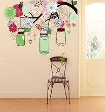 Load image into Gallery viewer, Boho Tree Wall Decal, Boho Tree Wall sticker, Boho Tree wall decor, Boho Tree Wall Art