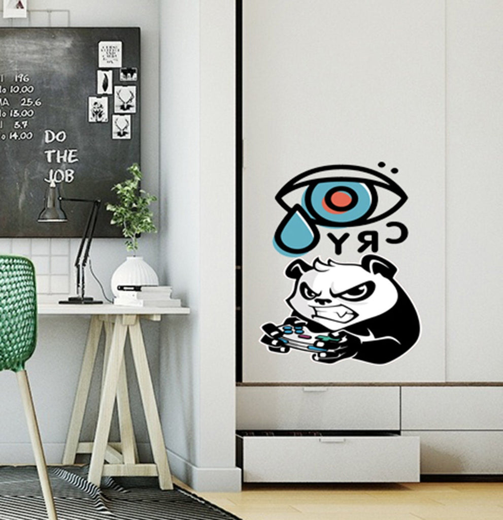 Eye Gamer Panda Wall Decal, Eye Gamer Panda Wall sticker, Eye Gamer Panda wall decor