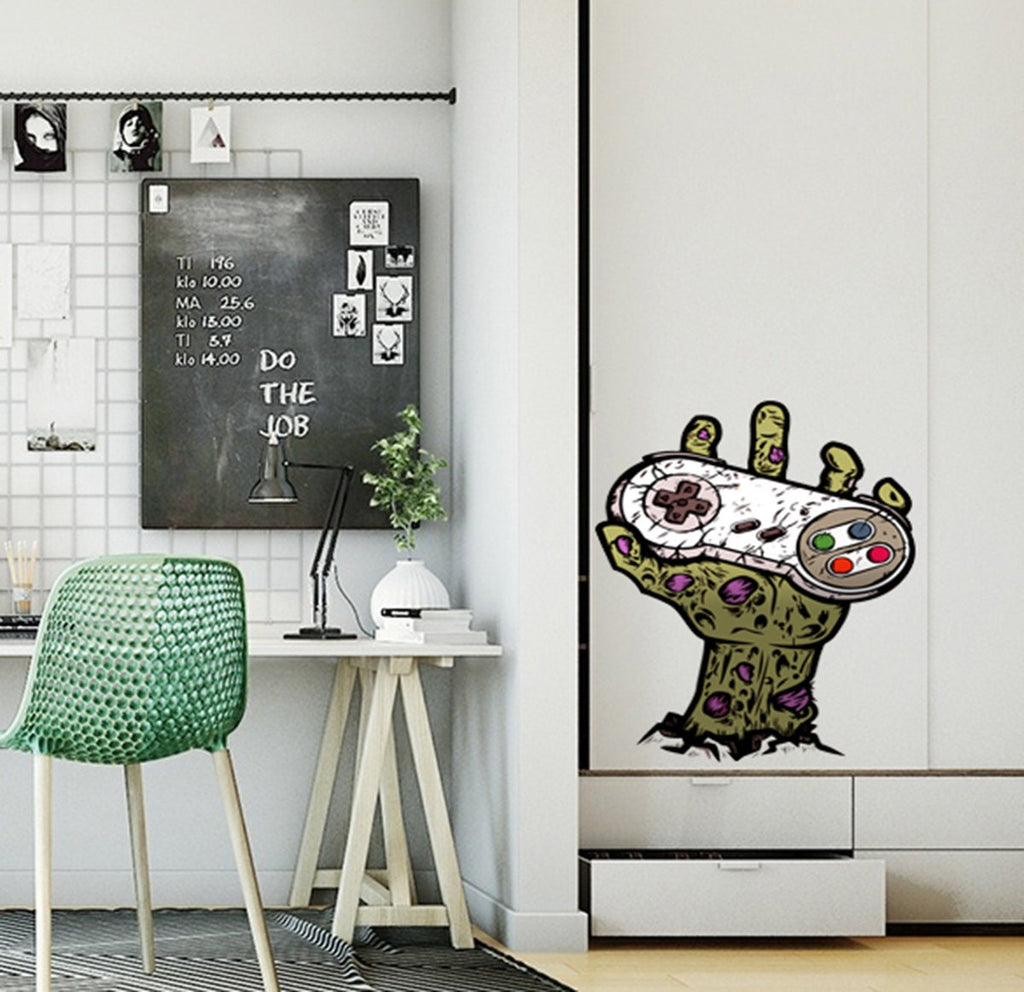 Zombie hand game controller Wall Decal, Zombie hand game controller Wall sticker, Zombie hand game controller wall decor
