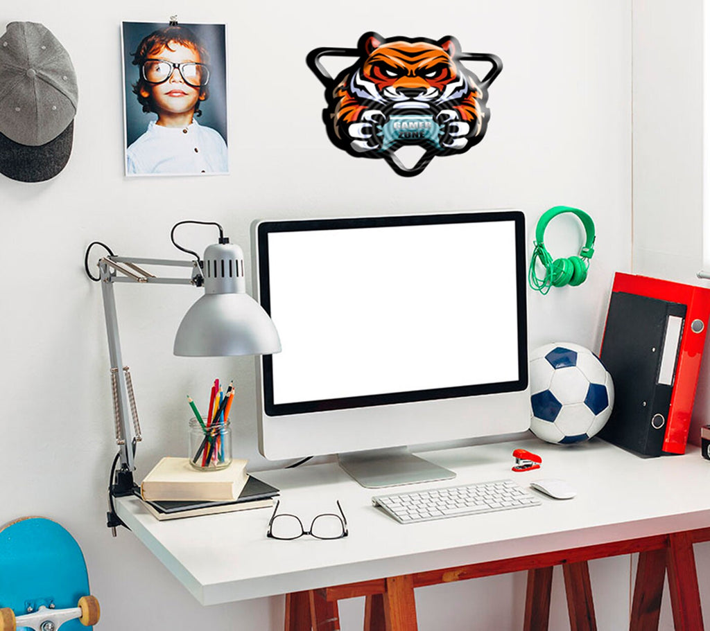 Tiger Gamer game controller Wall Decal, Tiger Gamer game controller Wall sticker, Tiger Gamer game wall decor