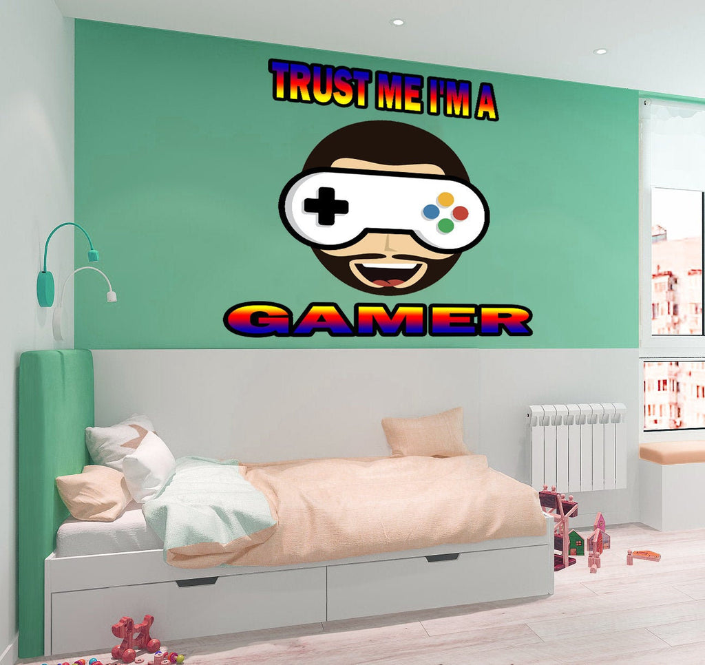 Quote Gamer Wall Decal, Quote Gamer Wall sticker, Quote Gamer wall decor