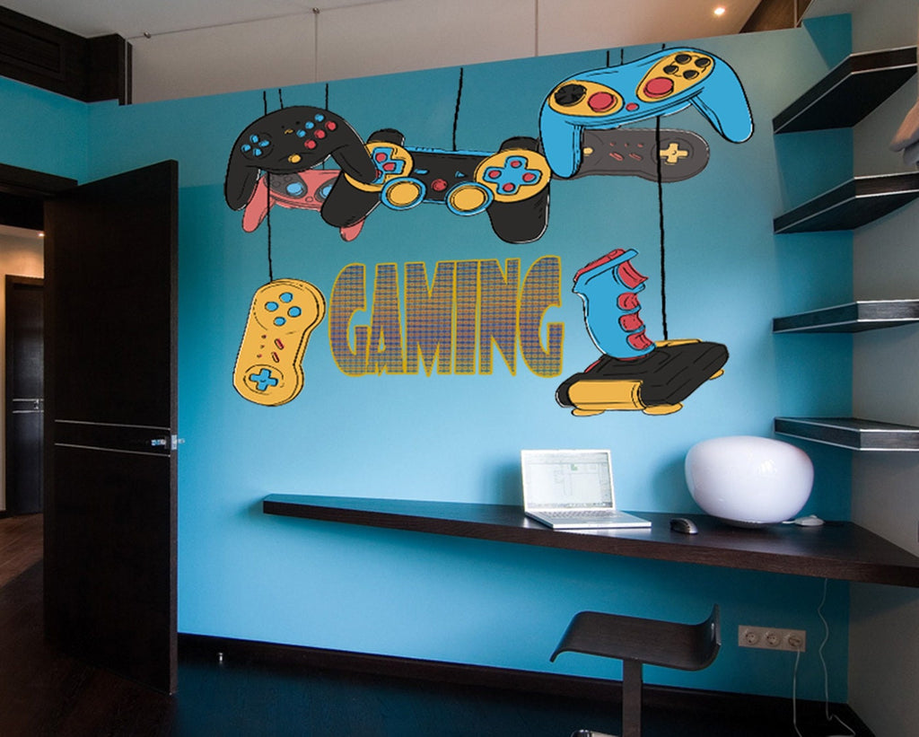 Game Controller Gaming Wall Decal, Game Controller Gaming Wall sticker, Game Controller Gaming wall decor