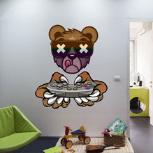 Load image into Gallery viewer, Bear Gamer Game Controller Wall Decal, Bear Gamer Game Controller Wall sticker, Bear Gamer Game Controller wall decor