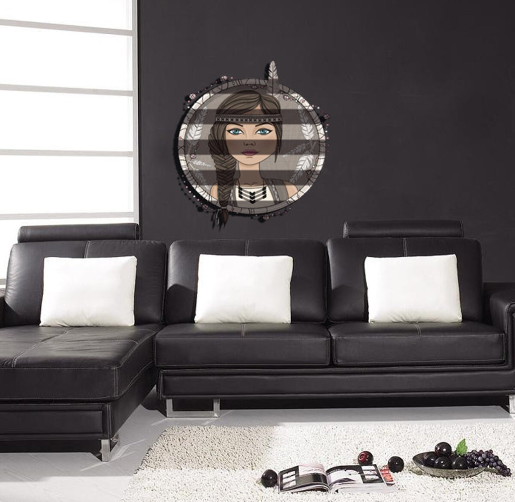 Indian girl Wall Decal, Indian girl Wall sticker, Indian girl wall decor