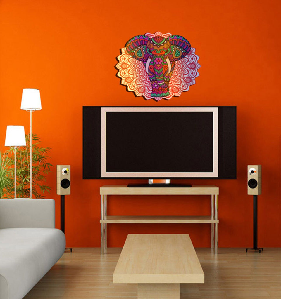 Boho Elephant Mandala Wall Decal, Boho Elephant Mandala Wall sticker, Boho Elephant Mandala wall decor