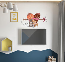 Load image into Gallery viewer, Bohemian Heart Arrow Animals Wall Decal, Bohemian Heart Arrow Animals Wall sticker, Bohemian Heart Arrow Animals wall decor