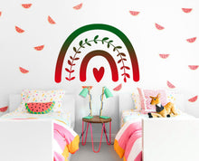 Load image into Gallery viewer, Boho Colored Rainbow Wall Decal, Boho Colored Rainbow Wall sticker, Boho Colored Rainbow wall decor