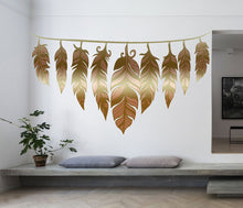 Load image into Gallery viewer, Pen Boho Feathers Wall Decal, Pen Boho Feathers Wall sticker, Pen Boho Feathers wall decor
