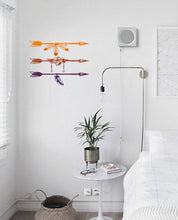 Load image into Gallery viewer, Bohemian style Arrow Feather Wall Decal, Bohemian style Arrow Feather Wall sticker, Bohemian style Arrow Feather wall decor