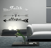 Load image into Gallery viewer, Boho Faith Hope Love Wall Decal, Boho Faith Hope Love Wall sticker, Boho Faith Hope Love wall decor