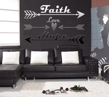 Load image into Gallery viewer, Boho Faith Hope Love Wall Decal, Boho Faith Hope Love Wall sticker, Boho Faith Hope Love wall decor