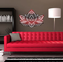 Load image into Gallery viewer, Lotus Mandala Wall Decal, Lotus Mandala Wall sticker, Lotus Mandala wall decor, Lotus Mandala Wall Art
