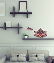 Load image into Gallery viewer, Lotus Mandala Wall Decal, Lotus Mandala Wall sticker, Lotus Mandala wall decor, Lotus Mandala Wall Art