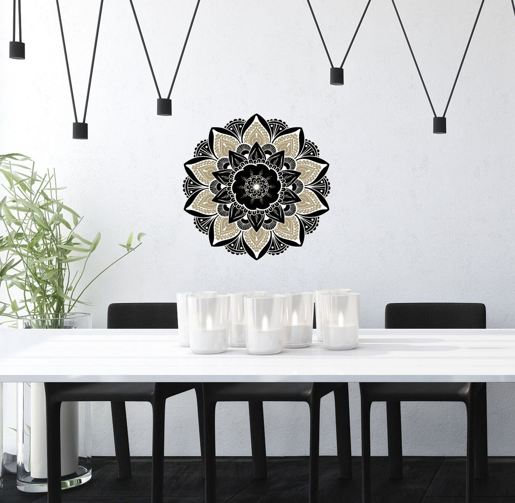 Namaste Boho Mandala Wall Decal, Namaste Boho Mandala Wall sticker, Namaste Boho Mandala wall decor