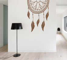 Load image into Gallery viewer, Boho Feathers Dreamcatcher Wall Decal, Boho Feathers Dreamcatcher Wall sticker, Boho Feathers Dreamcatcher wall decor