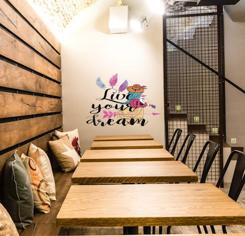 Boho Girl Quote Love Dream Wall Decal, Boho Girl Quote Love Dream Wall sticker, Boho Girl Quote Love Dream wall decor