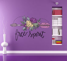 Load image into Gallery viewer, Boho Arrow Flowers Wall Decal, Boho Arrow Flowers Wall sticker, Boho Arrow Flowers wall decor