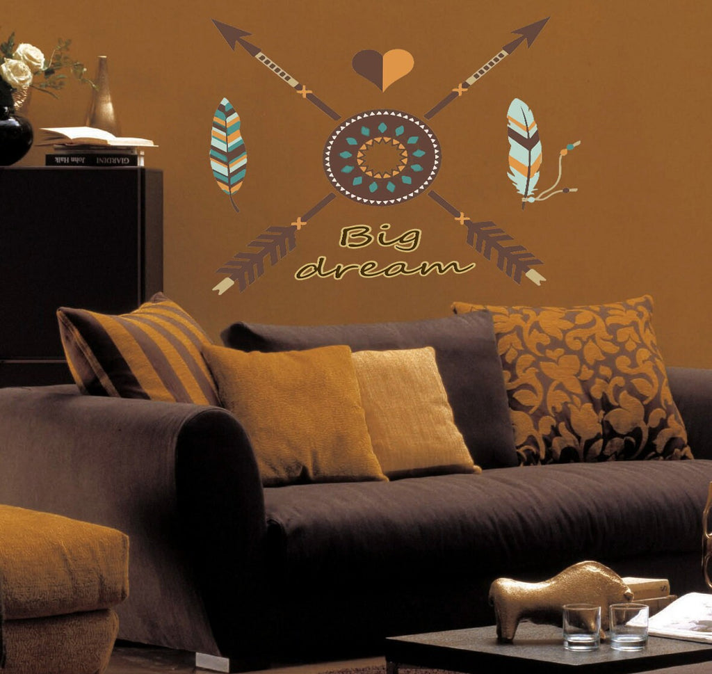 Boho Arrow big dream Wall Decal, Boho Arrow Wall sticker, Boho Arrow wall decor