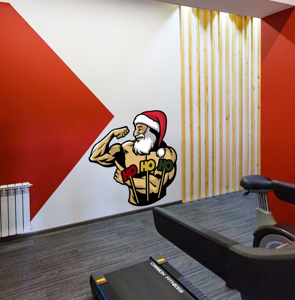 Santa Claus Athlete Wall Decal, Santa Claus Athlete Wall sticker, Santa Claus Athlete wall decor