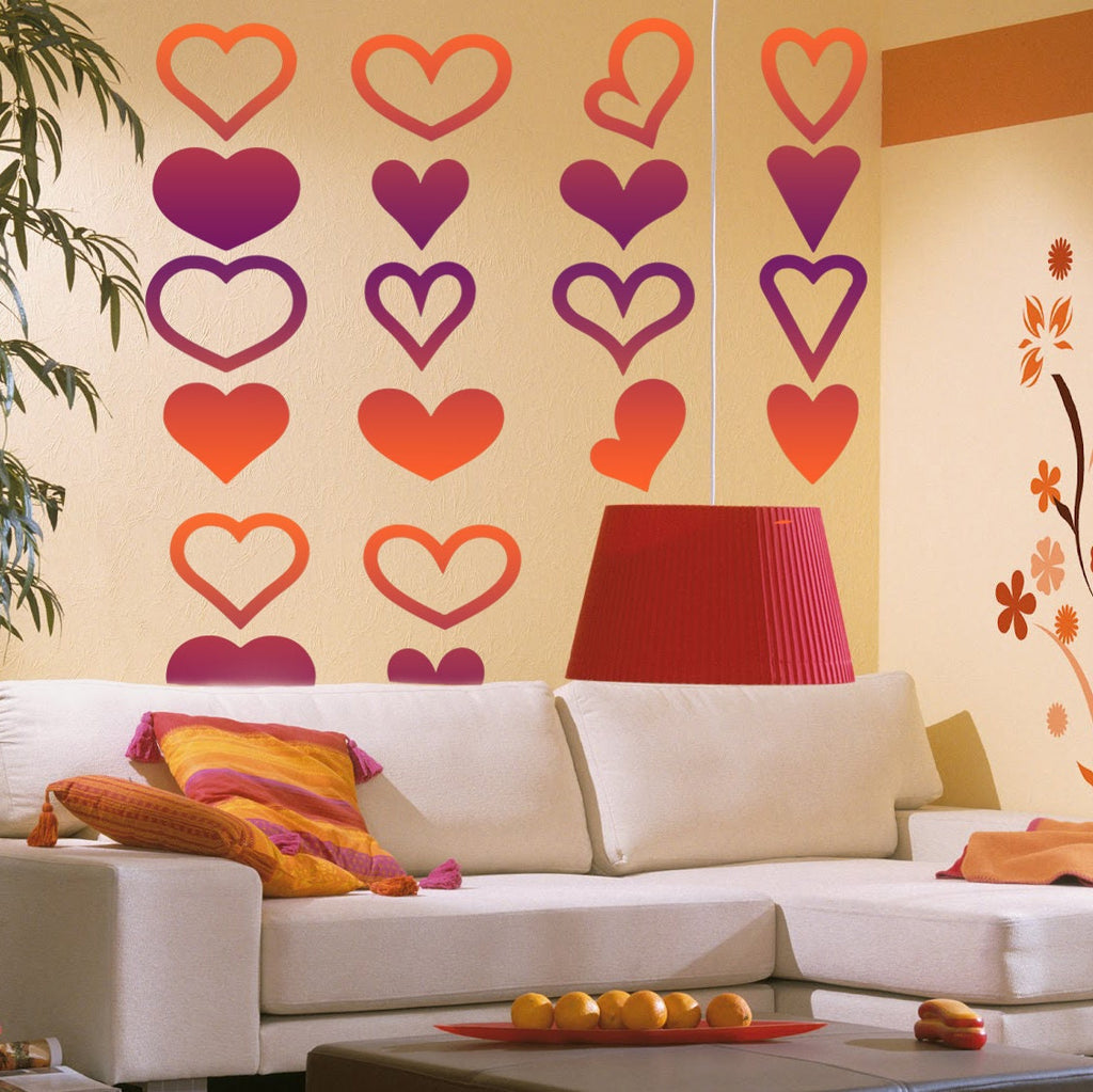 Little hearts Wall Decal, Little hearts Wall sticker, Little hearts wall decor, Little hearts Wall Art