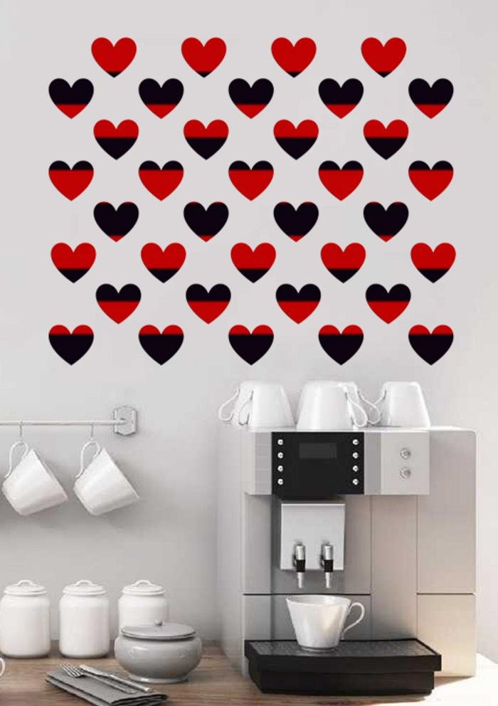 Hearts Wall Decal, Hearts Wall sticker, Hearts wall decor
