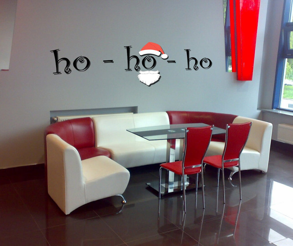 New Year's Ho Ho HO Wall Decal, New Year's Ho Ho HO Wall sticker, New Year's Ho Ho HO wall decor, New Year's Ho Ho