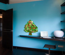 Load image into Gallery viewer, Christmas Tree Inscription New Year Wall Decal, Christmas Tree New Year Wall sticker, Christmas Tree New Year wall decor