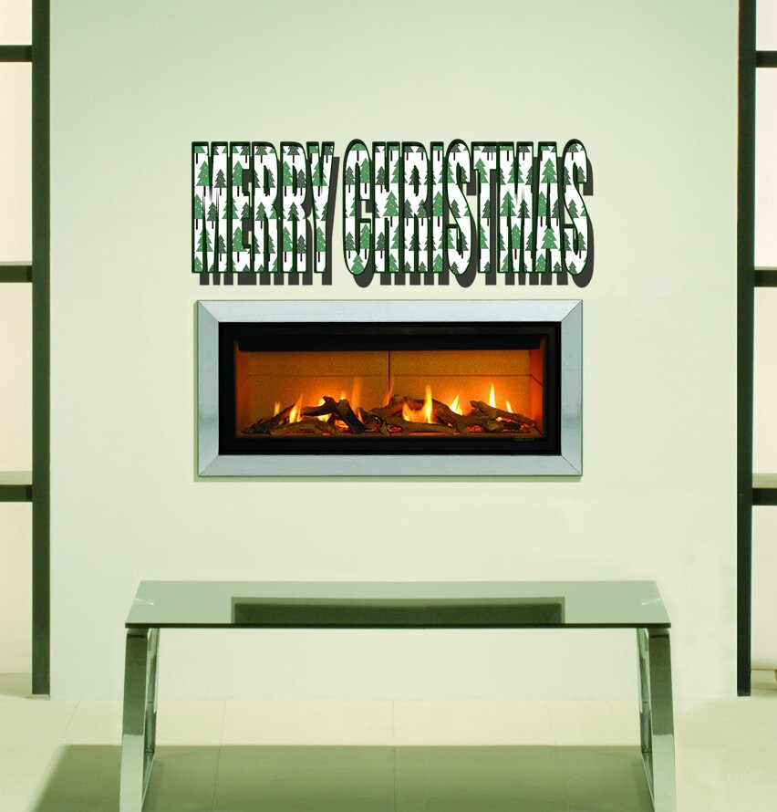 Merry Christmas Inscription Wall Decal, Merry Christmas Inscription Wall sticker, Merry Christmas Inscription wall decor