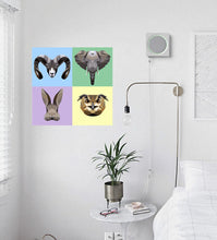 Load image into Gallery viewer, Elephant Owl Hare Ram Wall Decal, Elephant Owl Hare Ram Wall sticker, Elephant Owl Hare Ram wall decor