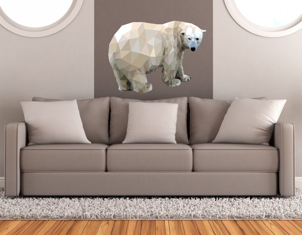 Polar bear Wall Decal, Polar bear Wall sticker, Polar bear wall decor, Polar bear Wall Art