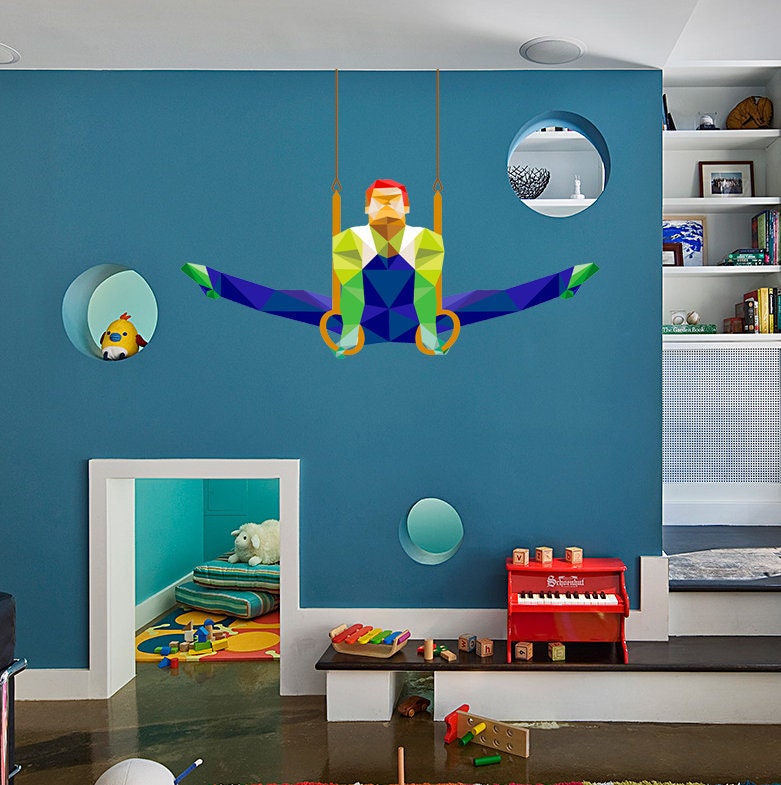 Gymnastics Polygonal Wall decal
