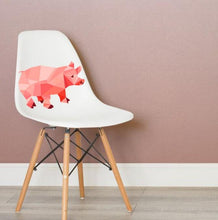 Load image into Gallery viewer, Pig Polygonal Wall Decal, Piglet Wall Decal