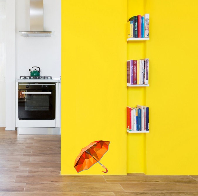 Umbrella Polygonal Wall Decal