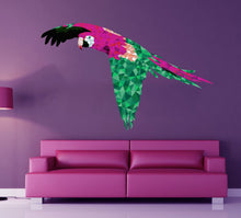 Load image into Gallery viewer, Flying Parrot Polygonal Wall Decal, Bird Sticker,Feathered Wall Stickers,Jungle Room Décor,Nature Animals Design,Bright Idea for Living Room