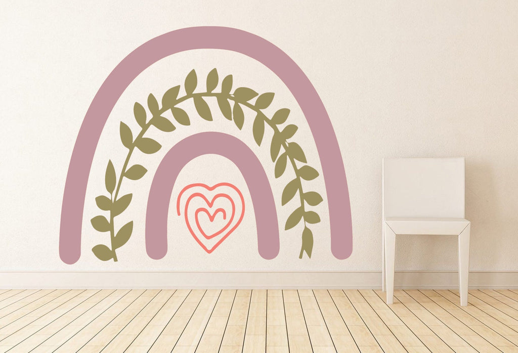 Rainbow Wall Decals Large, Boho Rainbow Wall Decor for Girls Kids Bedroom, Nursery Christmas Birthday Party-GD-753
