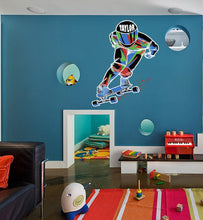 Load image into Gallery viewer, Skateboard wall art custom name sign stickers boy Custom name wall decal ,decor gifts for men -GD742