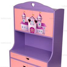 Load image into Gallery viewer, Princess Castle decal for wall Nursery princess decor Pink Castle for bedroom Princess castle decor Nursery castle wall decor