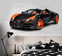 Load image into Gallery viewer, Bugatti wall art sticker Sports car wall decal Nursery wall decals boy Wall mural decal sports car Boys room vinyl decals